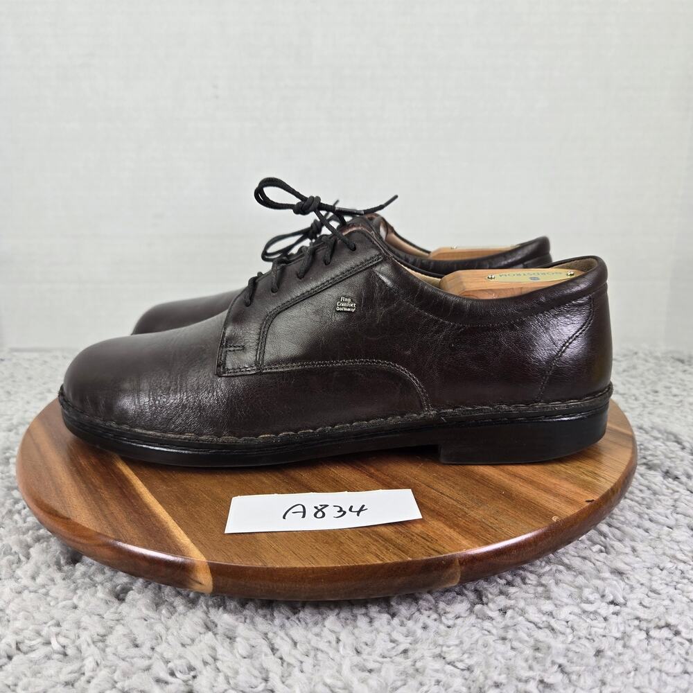 Finn Comfort Mens 8 Milano Brown Leather Lace Up Casual Walking Oxford Shoe